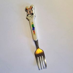 🎈Vintage DISNEY MINNIE MOUSE Flatware, Fork, Children's Silverware